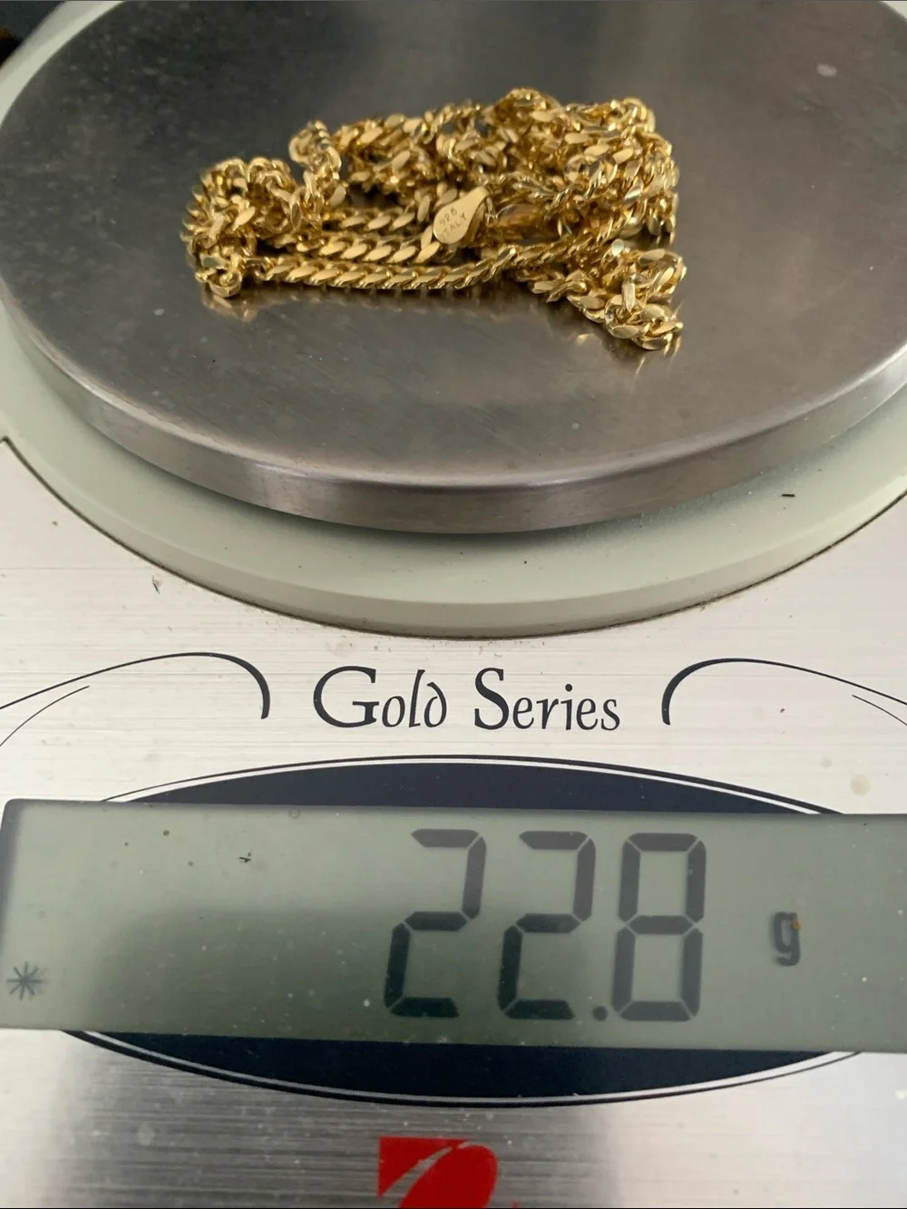 24” Italian Made, Cuban Link, Lobster Clasp, Gold Vermeil, 22.8 gram Necklace